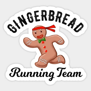 Gingerbread running team xmas 2020 Sticker